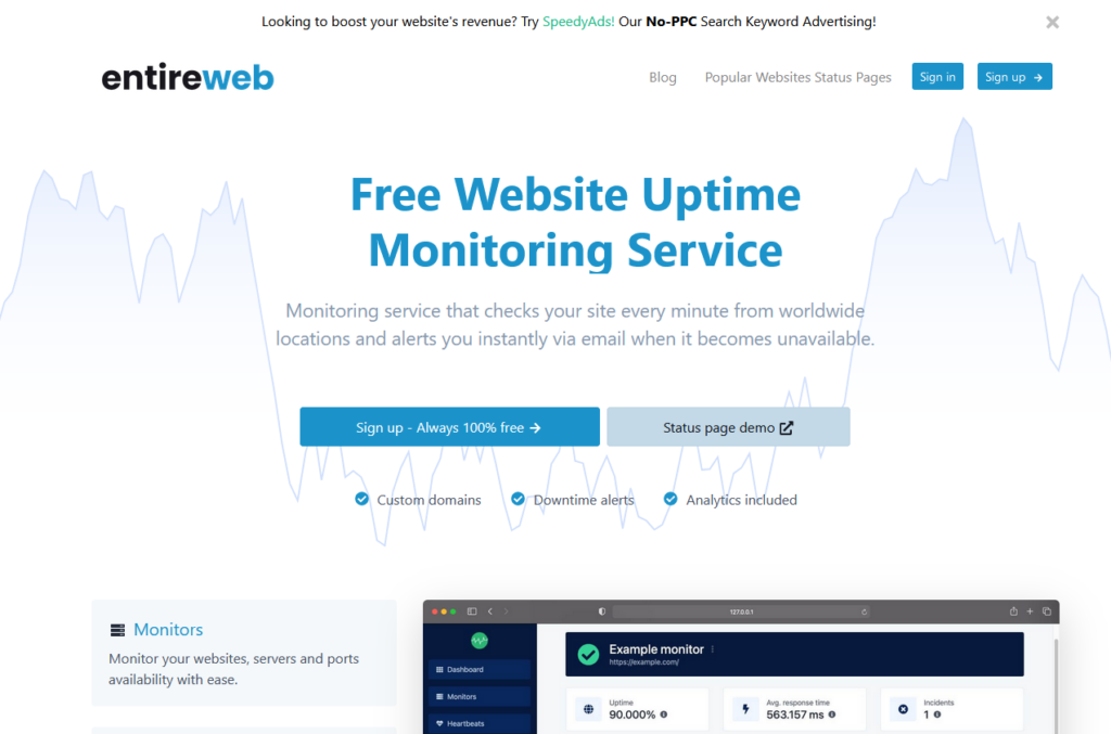 entireweb hompage capture